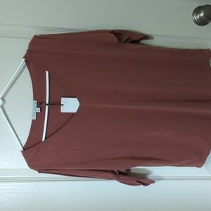 Green Envelope open tye sleeve blouse